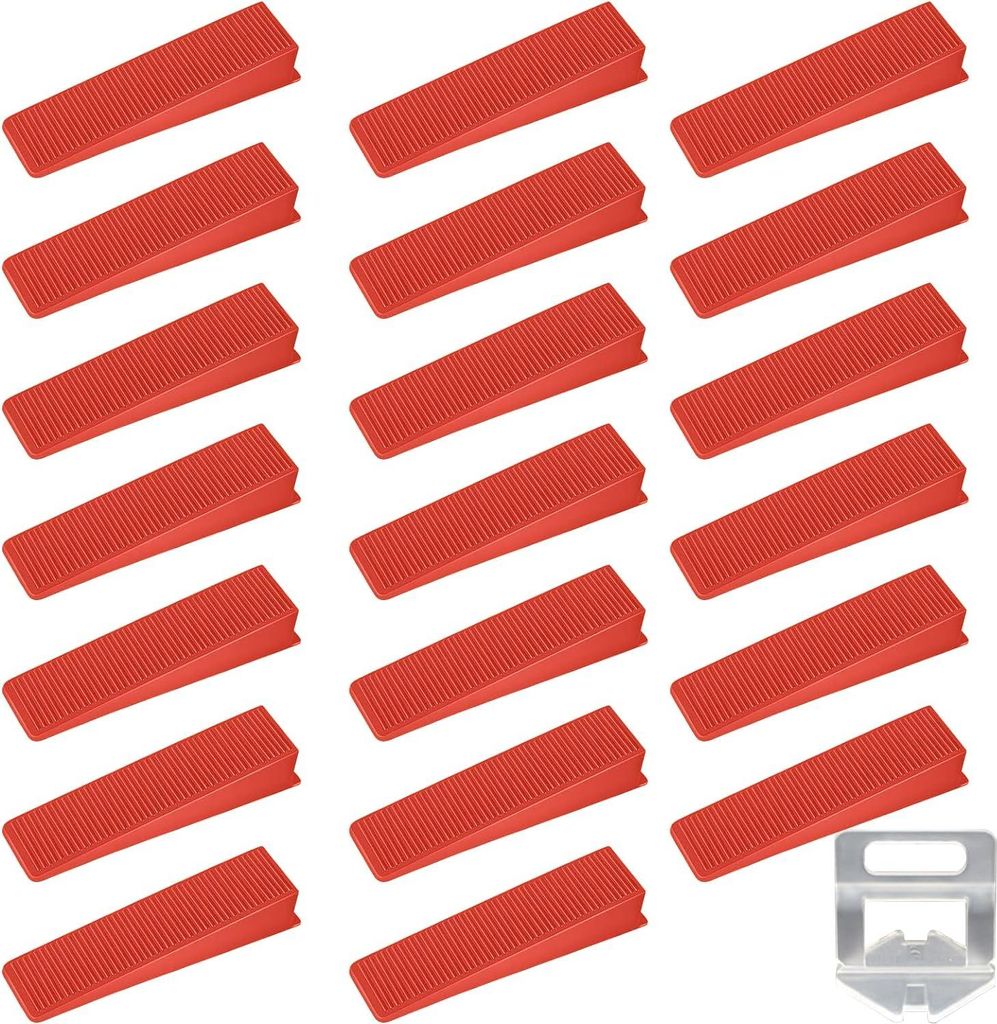 Fliesenabstandshalter - 20 Stück | Flieseninstallationswerkzeugset | Fliesenabstandsklemmen | Fliesenverleger | Fliesenkeile | Hebewerkzeug für d...