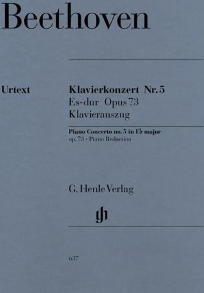 Partition du Concerto Piano n° 5 Beethoven Opus 73 pour Orchestre