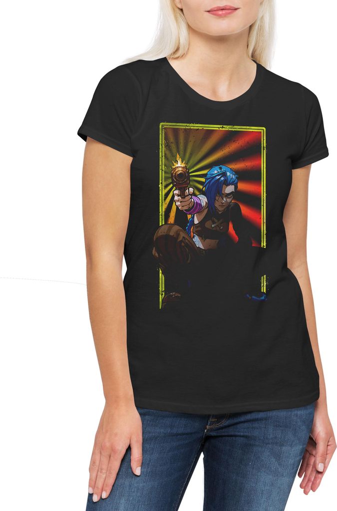 Urban Backwoods Cyber League Girl, Damen T-Shirt, Farbe: Schwarz, Größe: XS