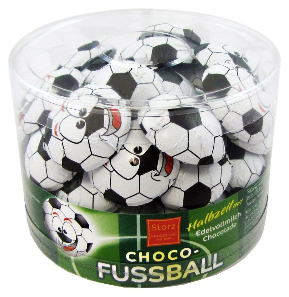 50er SET Choco-Fußbälle, lose in Dose 625 g (50 Stk. à je Produktbild 