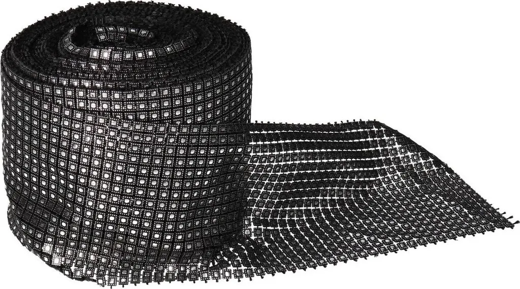 Finitura Strass Nero 9,1M x 10,5Cm - Fornitura per Allestimenti
