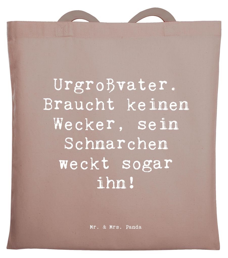 Mr. & Mrs. Panda Jutebeutel Spruch Urgroßvater Schnarchen - Produktbild 