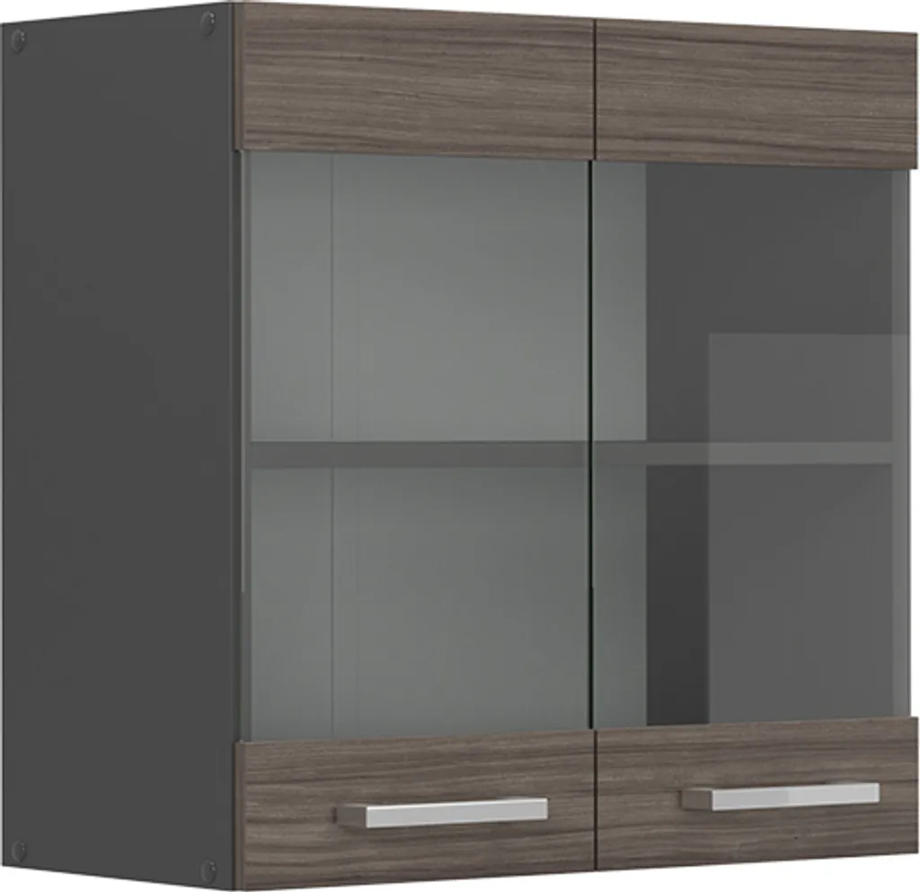 Mobiletto Cucina Vicco R-Line 60 cm - Pensile Vetro Grigio/Antracite