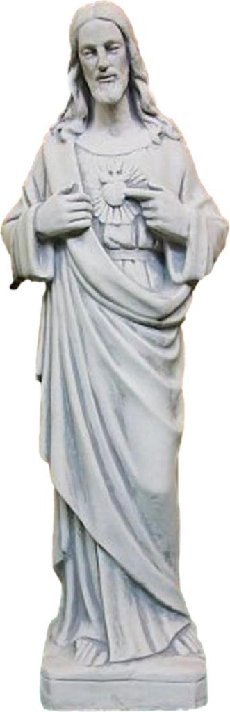 Jesus Figur aus Steinguss für den Garten Neu Frostfest Witterungsbeständig PO-636