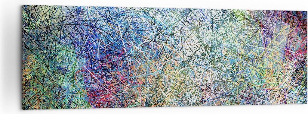 Bild auf Leinwand - Leinwandbild - Abstraktion modern - 160x50cm - Wand Bild - Wanddeko - Leinwanddruck - Bilder - Kunstdruck - Wanddekoration - Le...