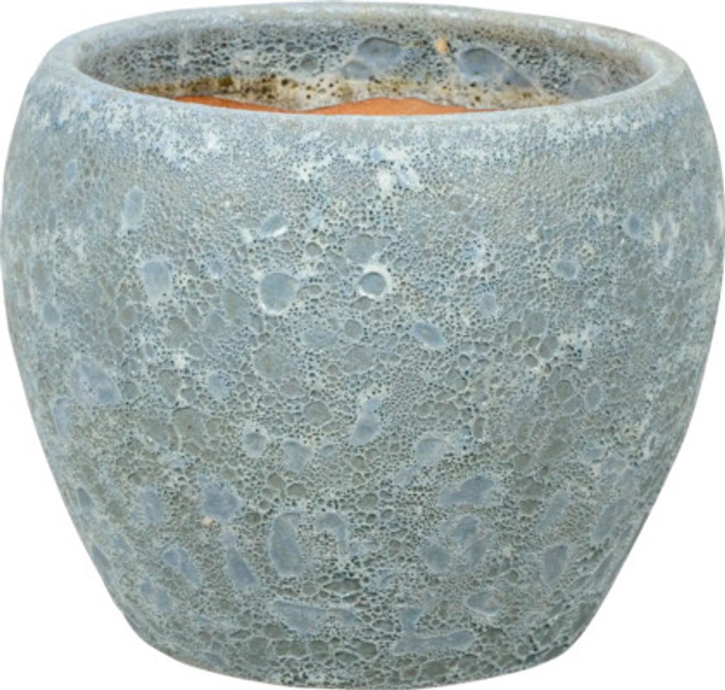 Pflanztopf Lafiora Lava Ton Ø 37 cm H 31 cm blau