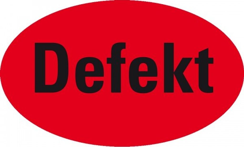 Dreifke Aufkleber I Organisationsetikett Defekt, oval, rot, Haftpapier, ablö...