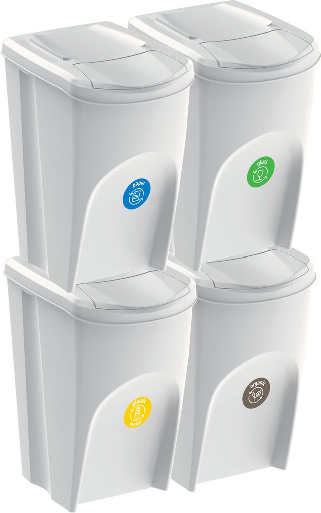 Portarifiuti Prosperplast SORTIBOX 4 x 35 l cenerino Immagine del prodotto 