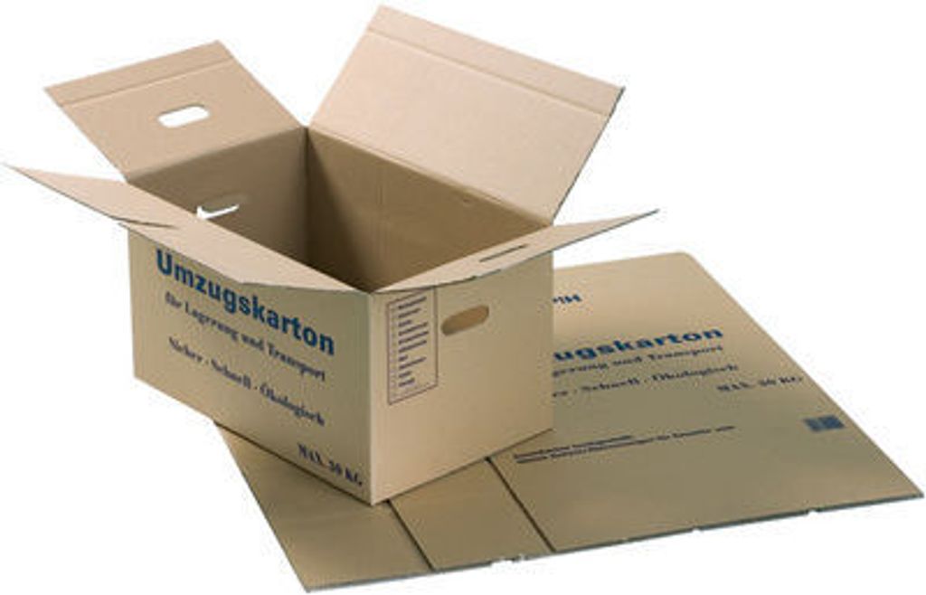 Umzugskarton 500x350x370 mm braun Wellpappe VE=10 Stück.