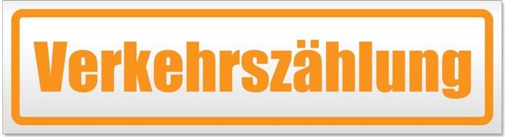 Kiwistar - Autoaufkleber - Orange - 60 x 16 cm - Verkehrszählung - Hinweis Aufkleber Sticker für Auto, Kfz, Fahrrad, PKW, LKW