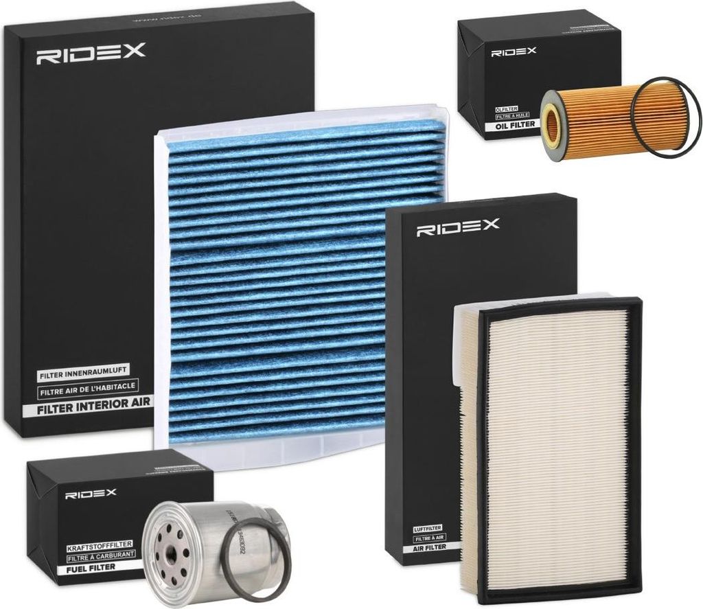 RIDEX Filterset Inspektionspaket Filtersatz für VOLVO V70 II (285) S60 I (384) XC70 Cross Country (295) S80 I (184)