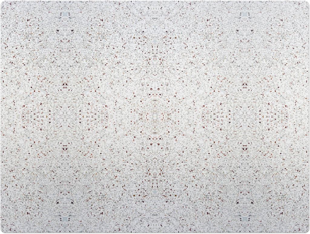 Symmetrischer Terrazzo – Bodenschutzmatte – Rutschfest – Schutzmatte für Büro – Vinylmatte – Stuhlunterlage – 120 x 90 cm