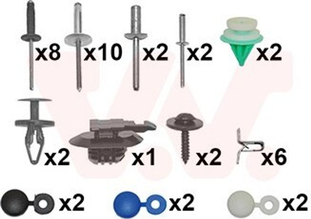 VAN WEZEL Montagesatz Stoßfänger Montagesatz 4333794 Vorne für RENAULT Clio III Schrägheck (BR0/1, CR0/1)