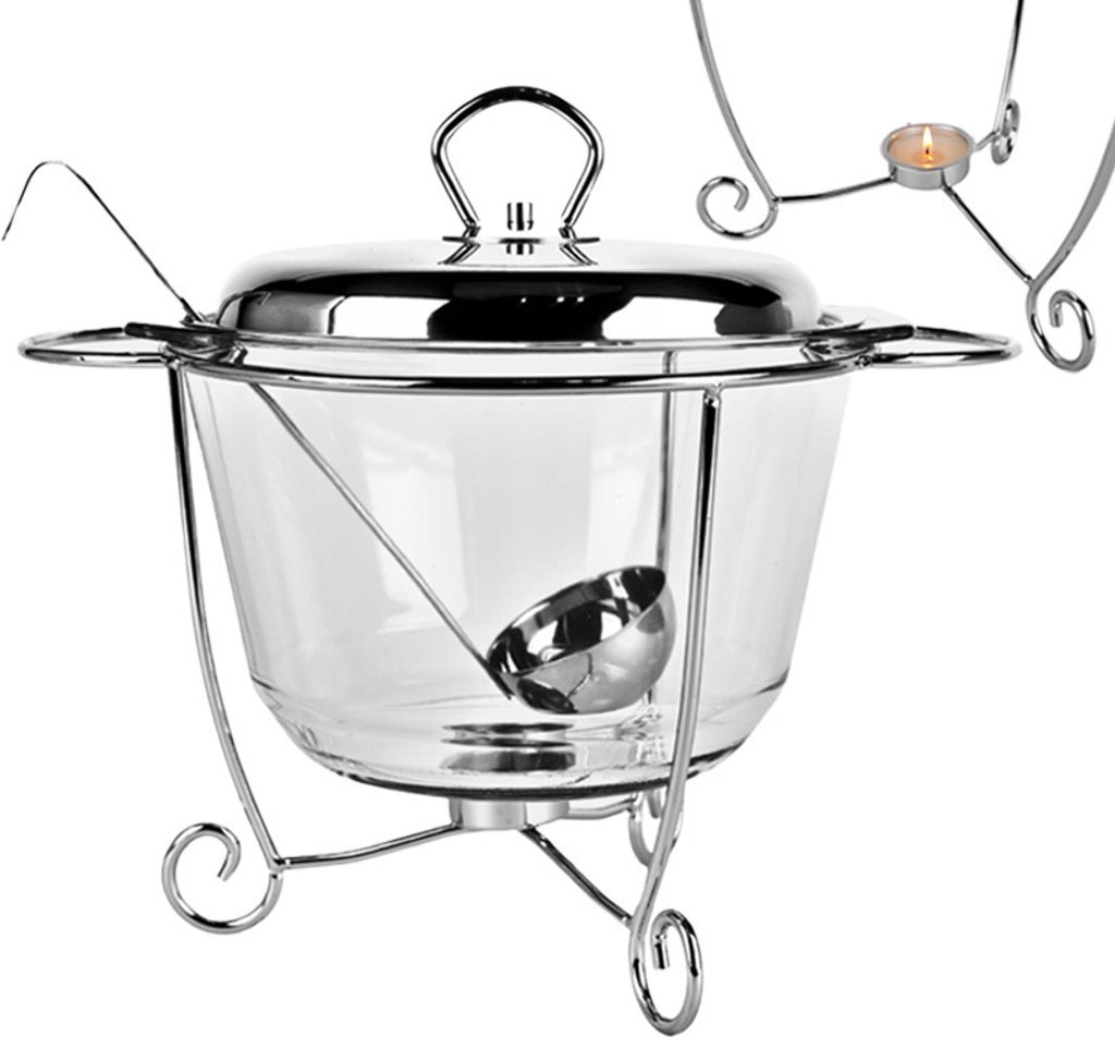 Glasbräter Kasserolle Bräter Auflaufform Backform Kochschüssel mit Deckel 3,9L