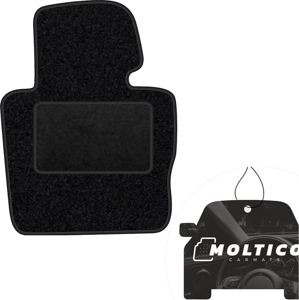 moto-MOLTICO Fahrer Fußmatte Auto Velours Fahrerseite Autoteppiche Schwarz Fahrermatte 1-teilig passend für Range Rover II 2001-2007