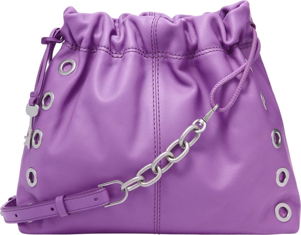 FOSSIL Schultertasche Gigi Drawstring Shoulder Bag Bright Purple violett