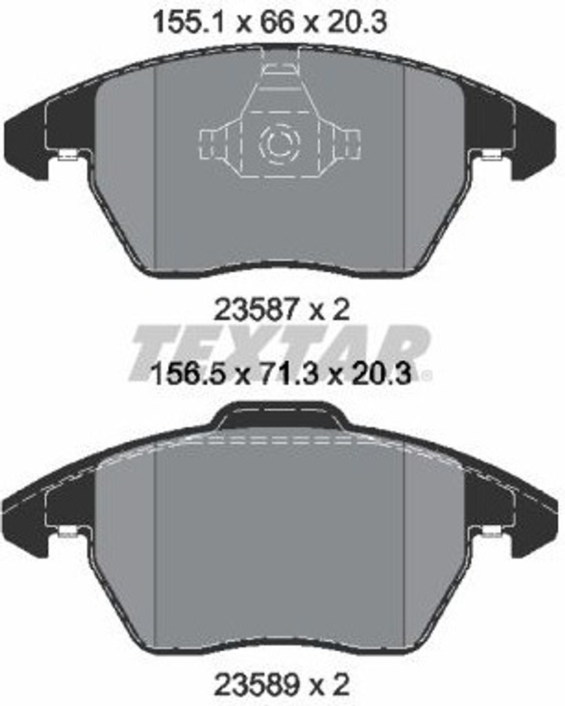 Textar Bremsbeläge vorne für Audi A1 VW Beetle Golf VI Jetta IV Load Up 1,0-2,0