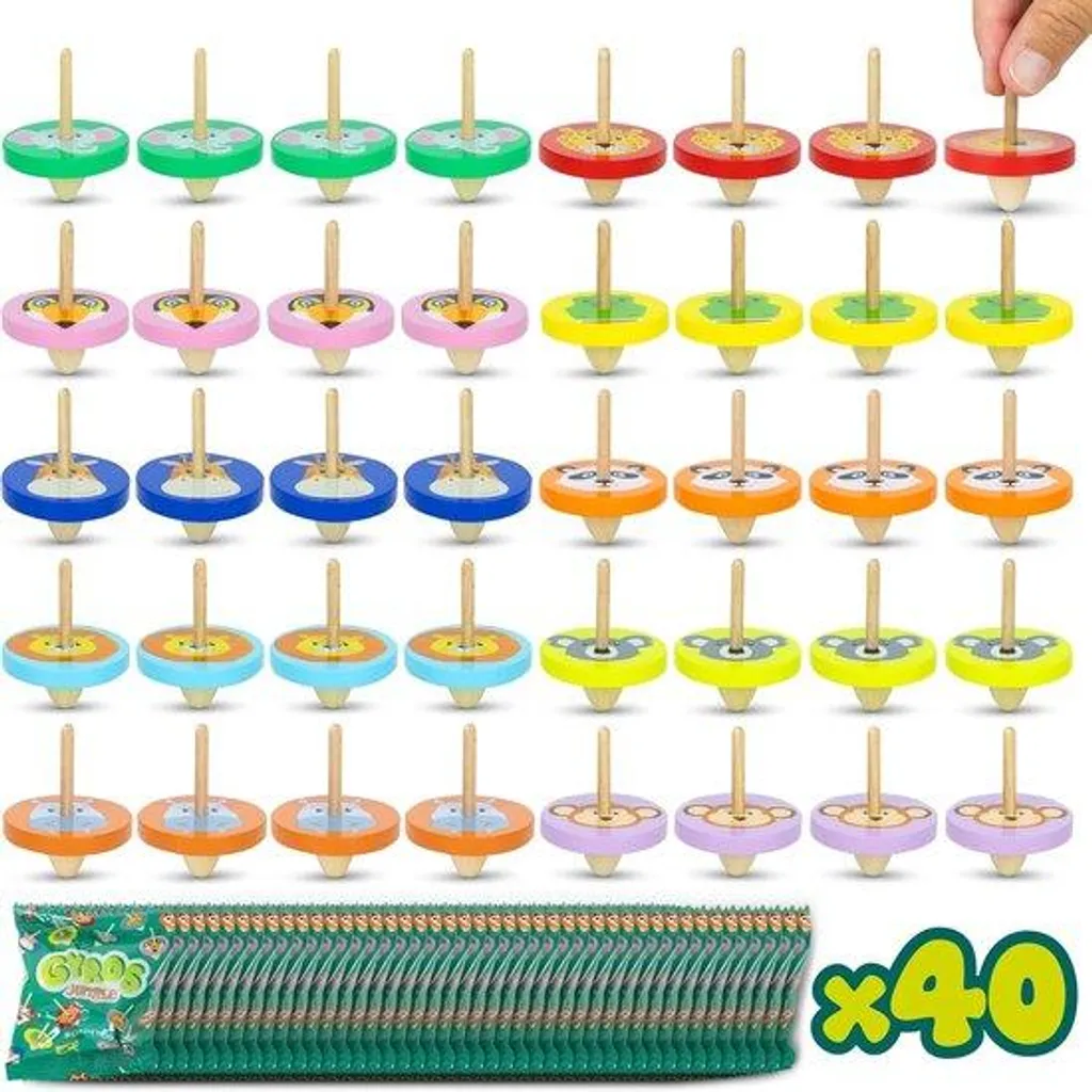 Embouts Gâteaux en Bois Naturel x40 - Accessoires de Fête Robustes