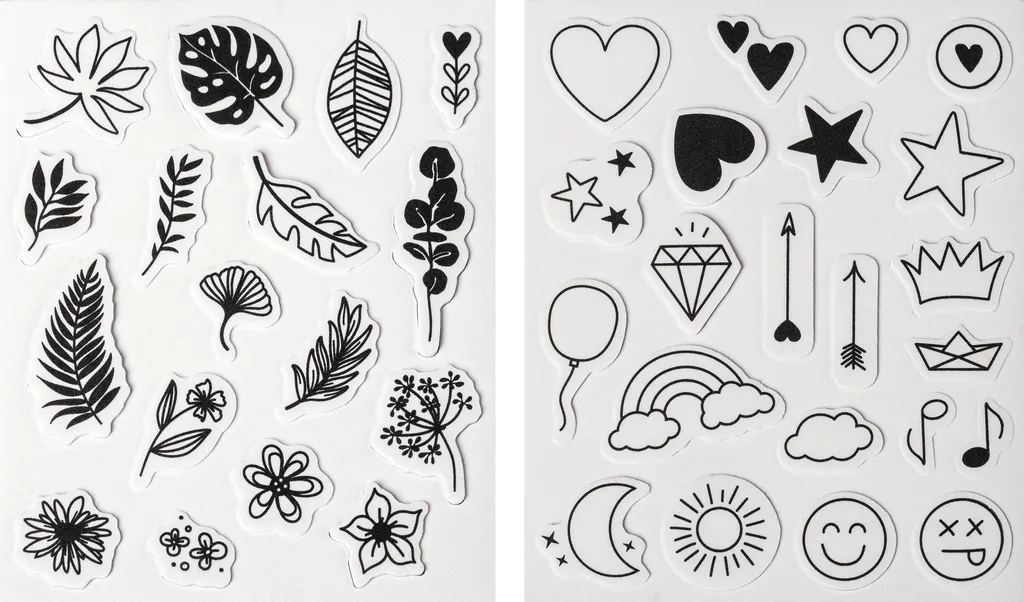 Set de tampons scrapbooking HEYDA motifs ornements pour décoration DIY