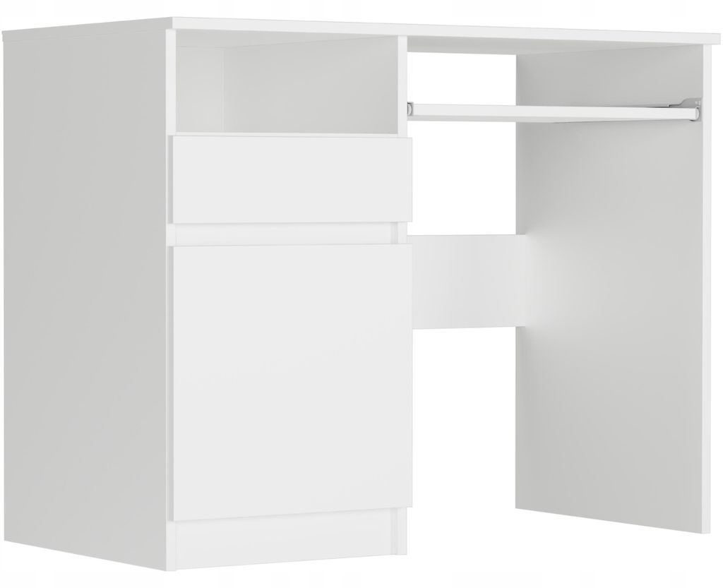 Psací stůl počítačový 96cm levé zásuvka FRAMIRE N-35L bílá Obrázek produktu 