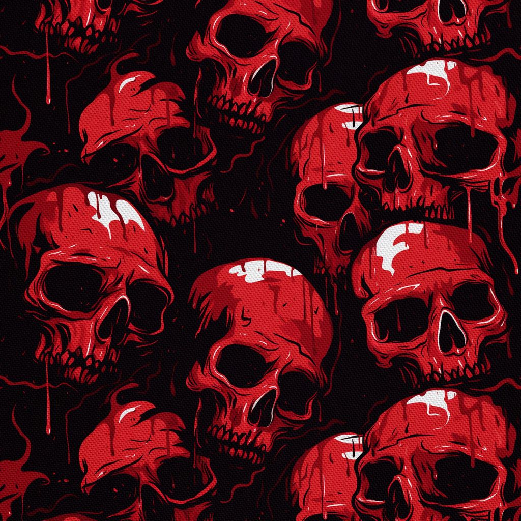 OUTDOOR DEKOSTOFFE OXFORD - Motiv der Schädel I DX4749