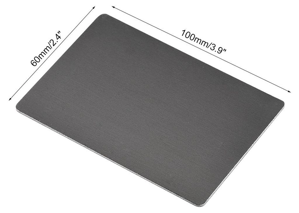 10 Stš¹ck Leere Metall Karten 100x60x0.8mm, Schwarz Metallkarte Aluminium Platte, DIY Lasergravur Rohlinge Tag fš¹r Klingelschild Visitenkarten...