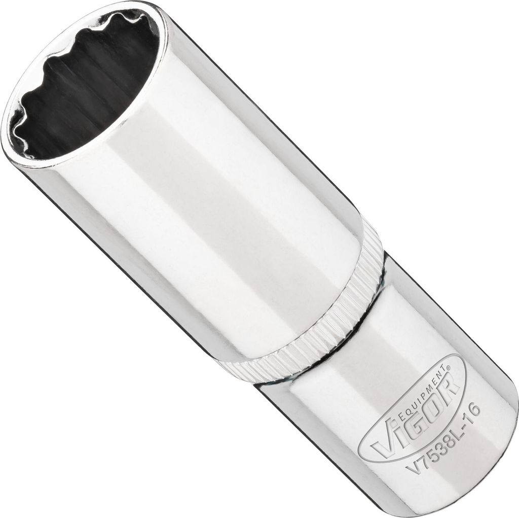 VIGOR Steckschlüsseleinsatz lang V7538L-16 3/8" Außen Doppelsechskant SW 16 mm