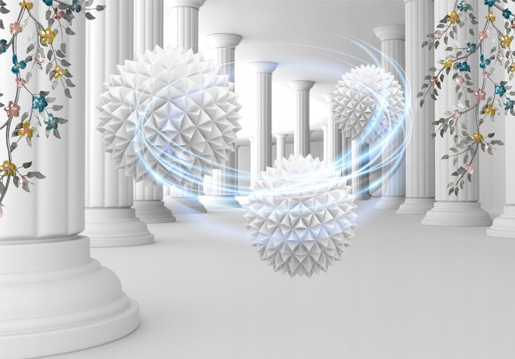 Vlies Fototapete 3D EFFEKT Abstrakt Kugeln (254x184 cm - Produktbild 