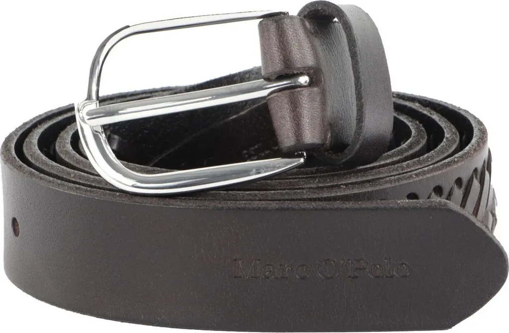 Marc O'Polo Pelle cintura Sarah Belt Ladies W85 Chocolate Brown marrone scuro