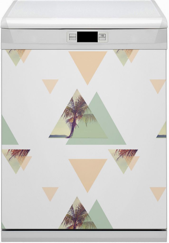 Küche Dekorative Magnete Magnet Folie für Geschirrspüler 60x80 cm - Handflächen in Dreiecken