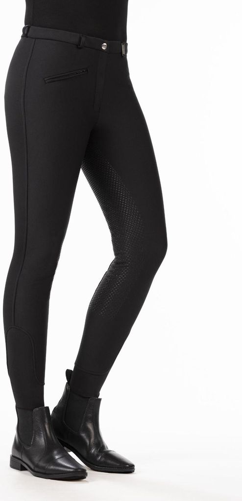 HKM Wintersoftshell Reithose Winner Silikonbesatz Damen und Kinder , Größe:46, Farbe:schwarz