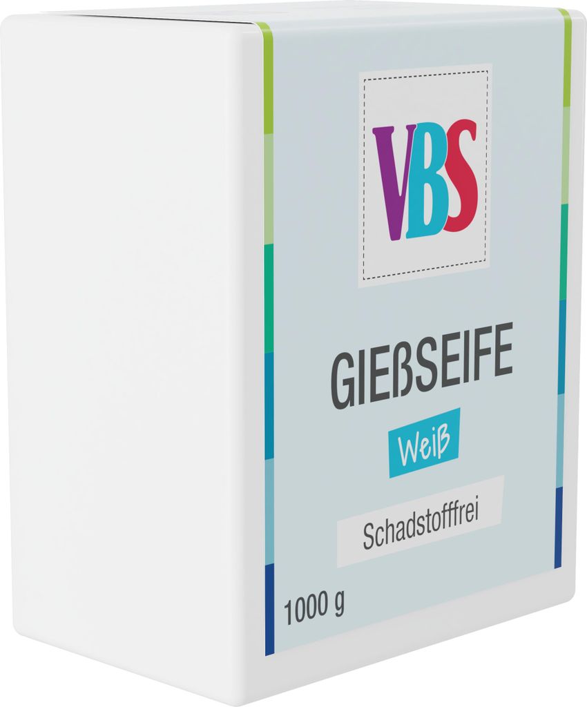 VBS Gießseife zum Schmelzen und Gießen, aus Glycerin, weiß, Produktbild 