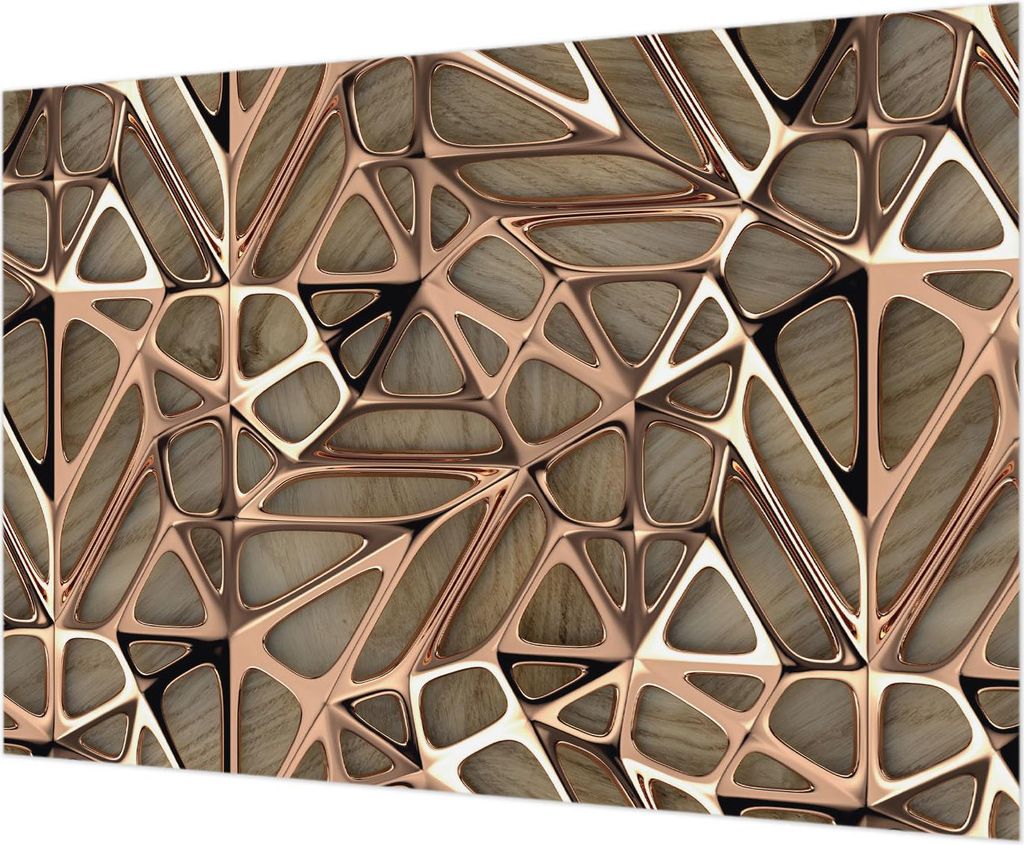 Wandtapete - Dekorative Tapete für Wohnzimmer - Tapetenfolie für Wanddekoration - 312x219 cm - Geometrisches Muster