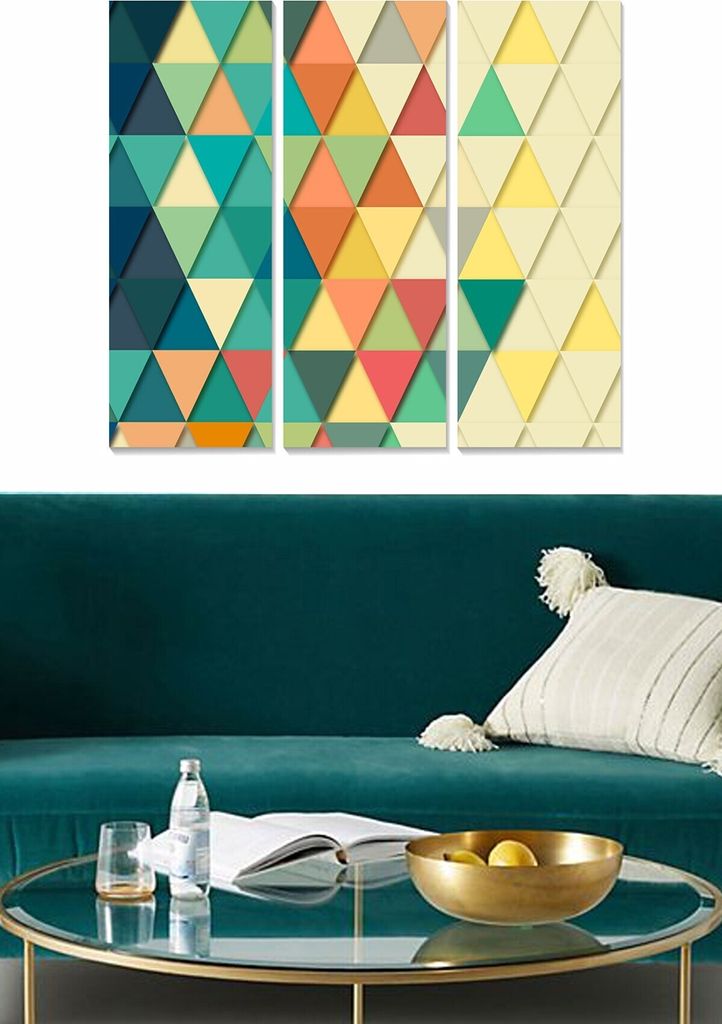 Wallity, MDF3045402- BNC2462, Bunt, Leinwandbilder, 70 x 50 cm, 100% MDF (Dicke: 3 mm)