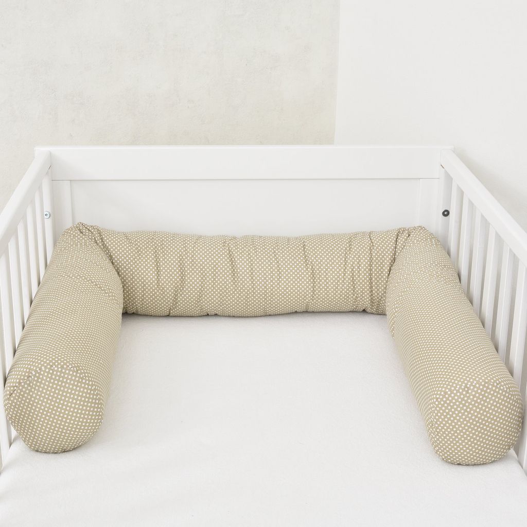 Baby-Delux Bettschlange 180cm Nestchenschlange für Baby Bettumrandung Babybettschlange Baumwolle Happy Clouds