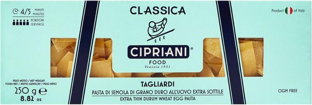 Tagliardi all'uovo, Nudelflecken mit Ei, 250 g, Cipriani
