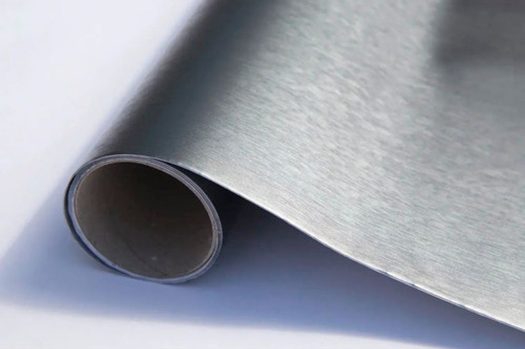 Foglio autoadesivo Metallic Schliff stahlgrau 67,5x150 cm Immagine del prodotto 