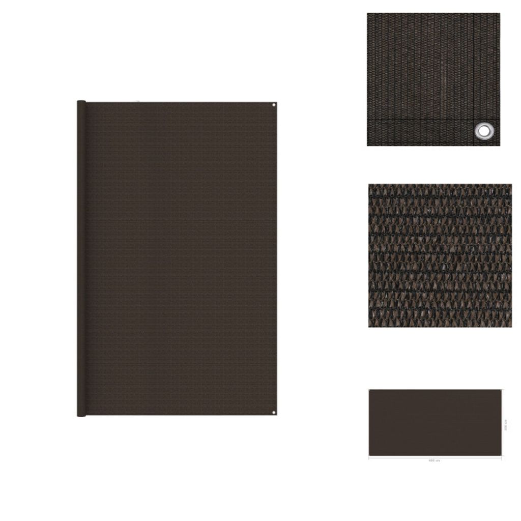 vidaXL Zeltteppich 300x600 cm Braun - Zeltzubehör