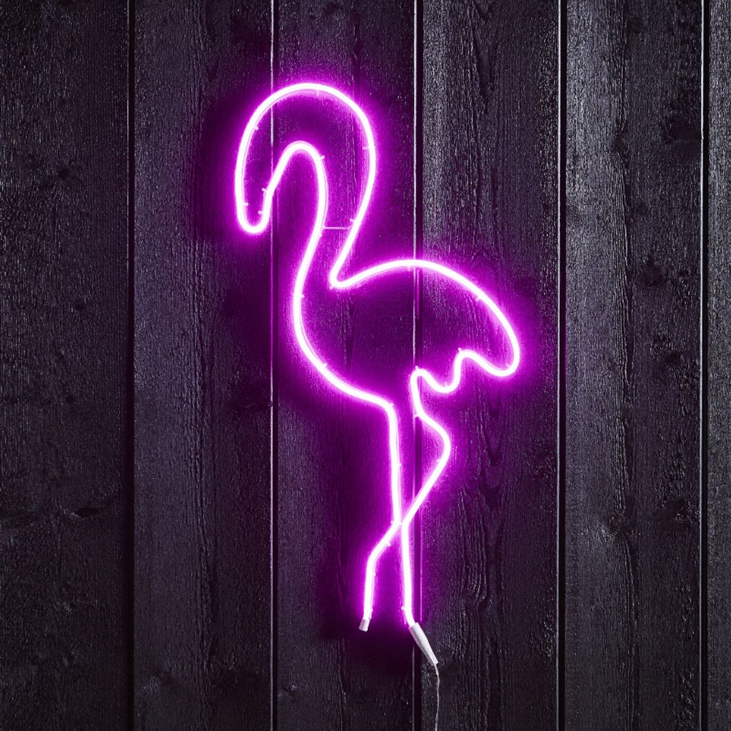 LED Silhouette 'Flamingo' - Flatneon - 230 LED - H. 74cm - Produktbild 