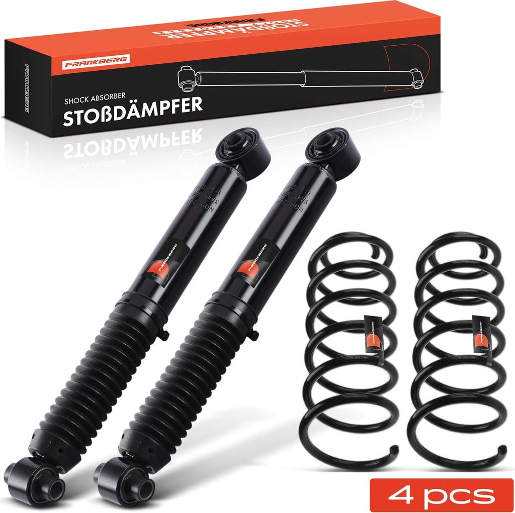Frankberg 2x Fahrwerksfeder+2x Stossdämpfer Gasdruck Hinten Links Rechts für Peugeot 5008 0E 0U 1.6L 2.0L