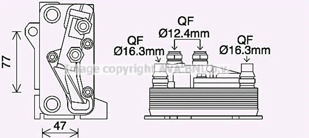 Radiateur d'huile Mercedes OE 0995001900 : Pièce de rechange Classe S W222