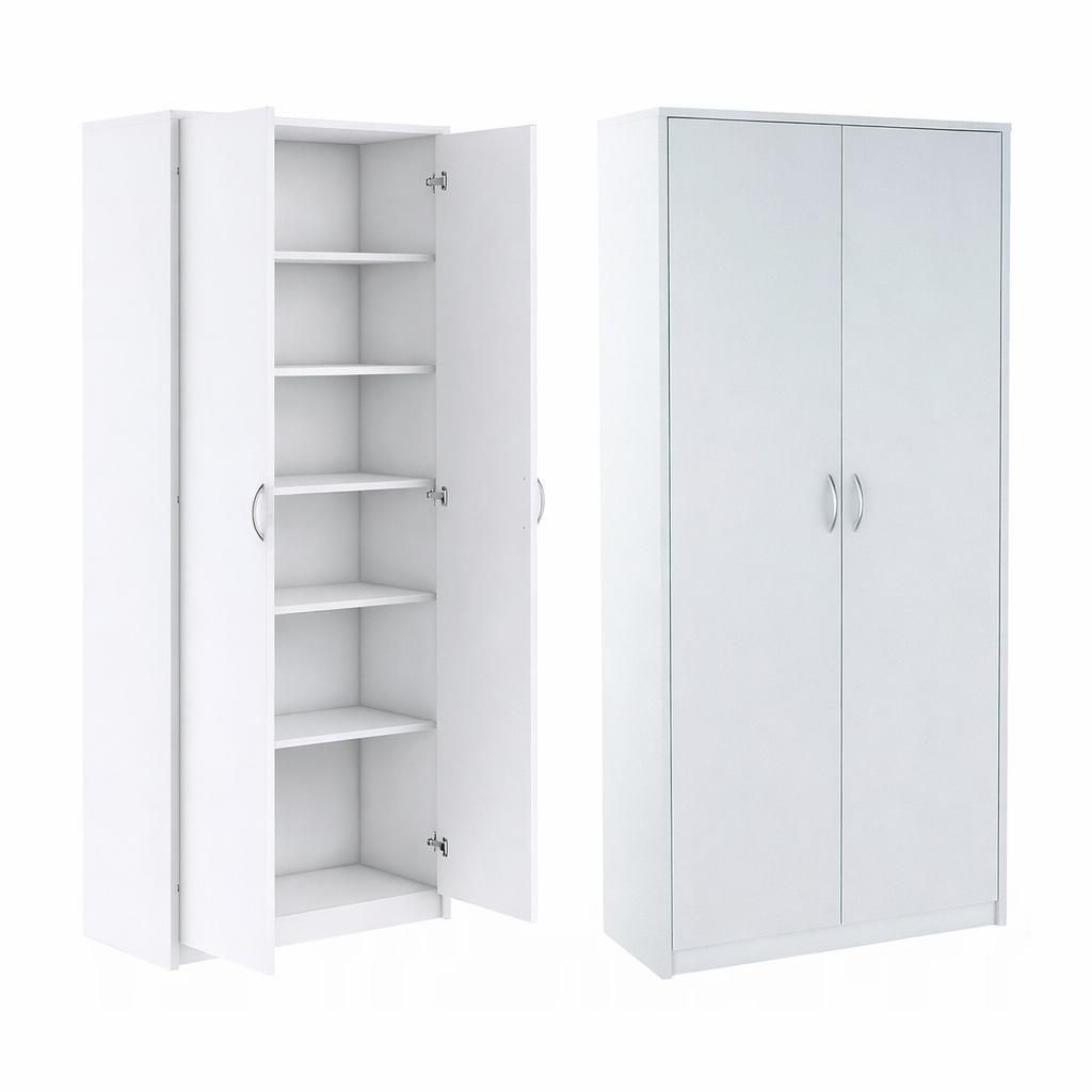 Meblando Bücherregal Simple R5 weiß, Kleiderschrank Produktbild 