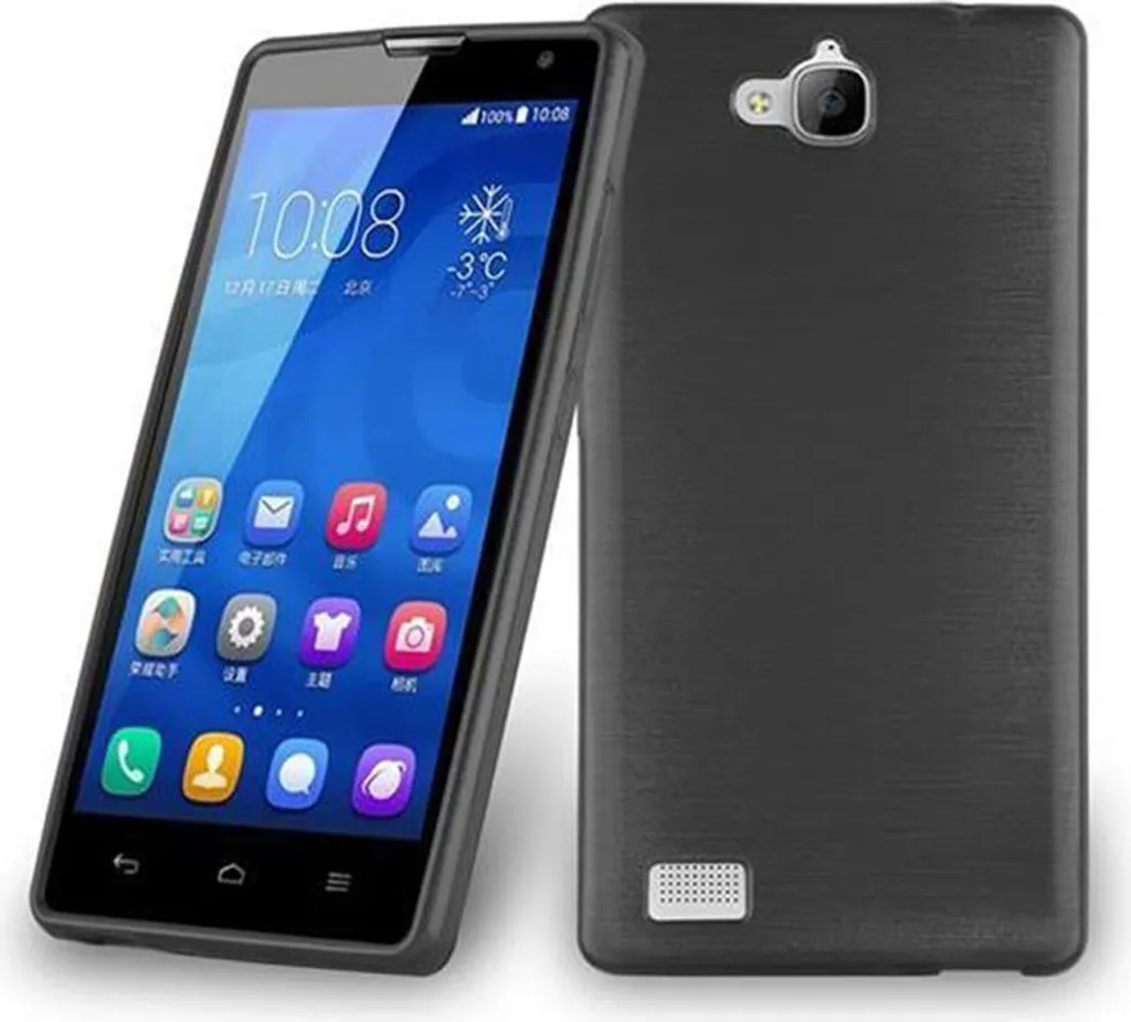 Cadorabo Custodia per Honor 3C Cover protettiva in nero Custodia protettiva in silicone TPU Cover