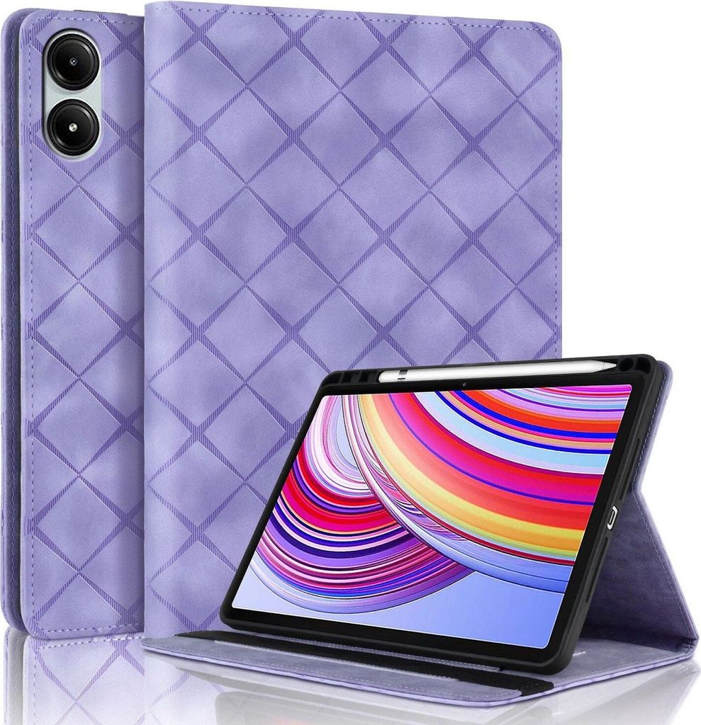 Für Xiaomi Redmi Pad Pro 12.1 aufstellbare Rhombus Muster Produktbild 