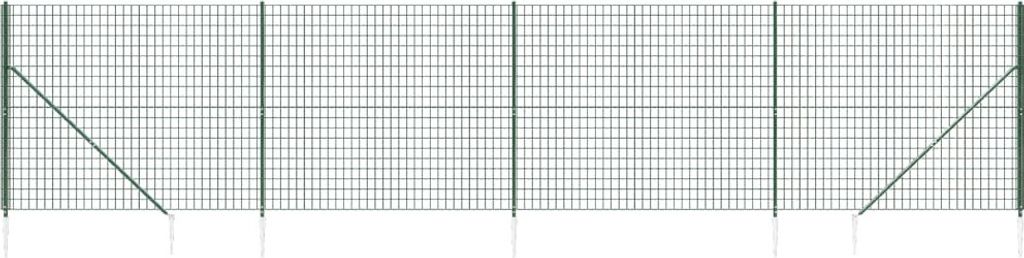 Maschendrahtzaun mit Bodenhülsen Grün 1,6x10 m