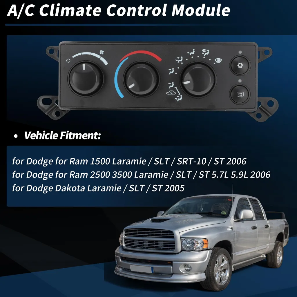 Commande de Chauffage et Clim pour Dodge Ram 2006 : Confort Habitacle