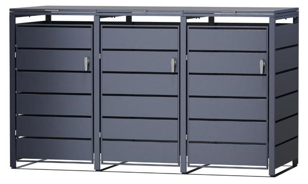 TIMBELA M802-3K Wiata Śmietnikowa 3x240L, Metalowa Zabudowa Zdjęcie produktu 