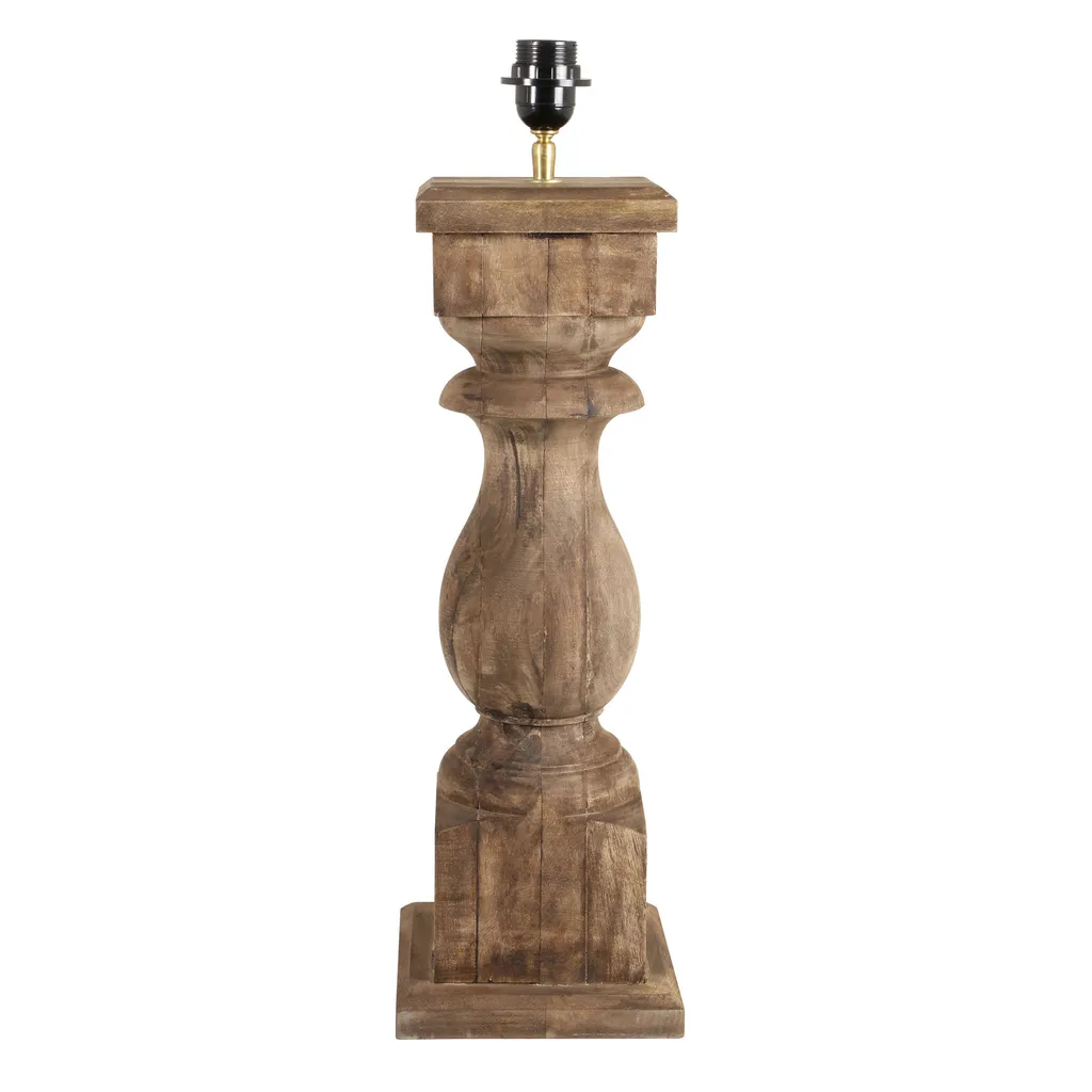 Pied de Lampe Stable Bois Cadore 55 cm : Sublimez votre Décoration