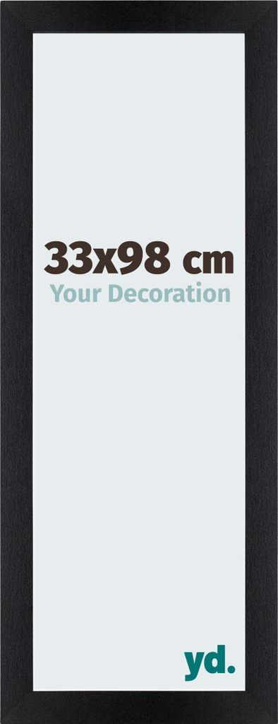 Bilderrahmen, 33x98 cm, Schwarz Matt, MDF, Mura