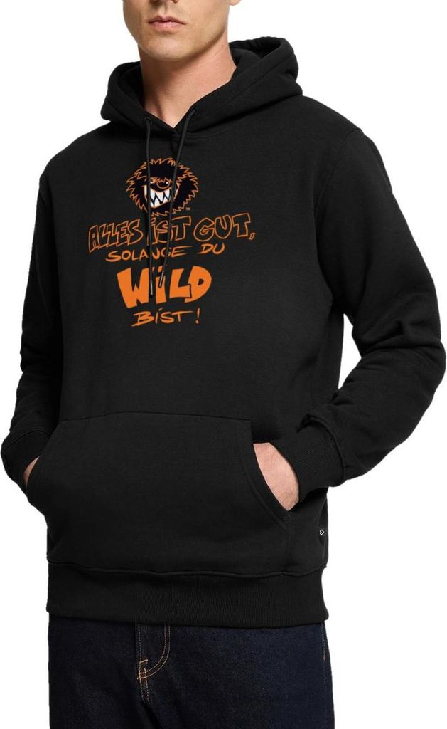 Spreadshirt Die Wilden Kerle Spruch Motto mit Logo Herren Premium Hoodie, S, Schwarz